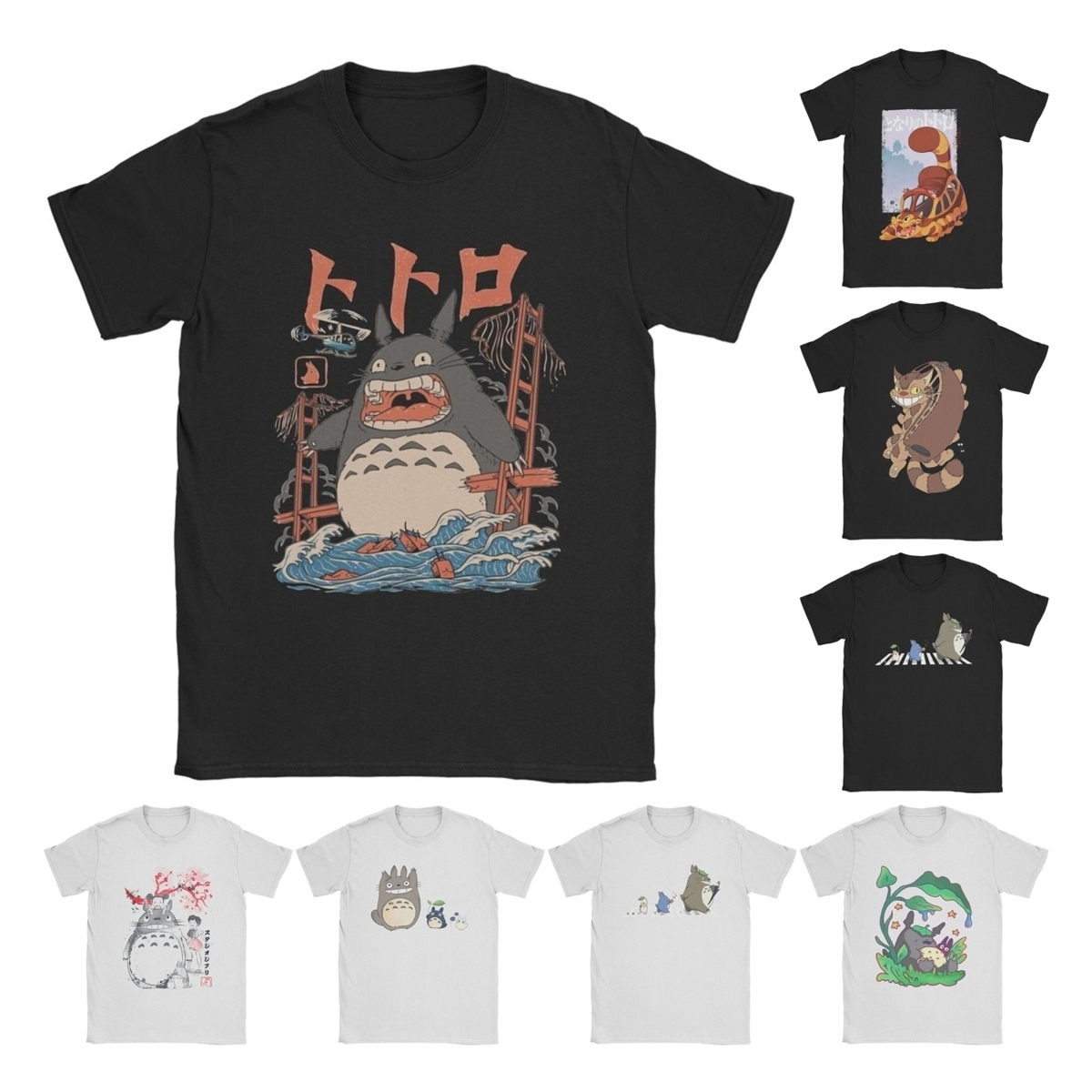 Anime Cosplay Ideas Male - Totoro-Miyazaki Anime Erkek T Shirt Karikatür