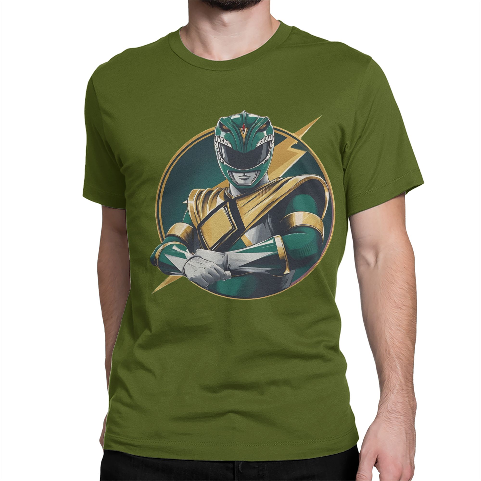 Yeşil Power Rangers T Shirt Er - Anime Cosplay Ideas Male incelemesi ve fiyatı