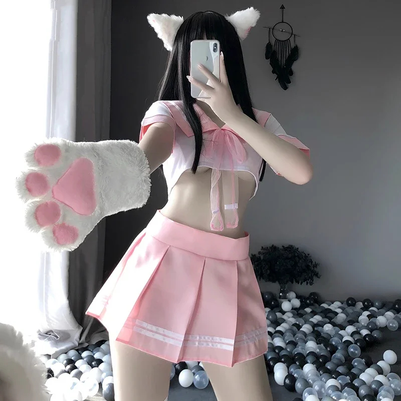2026 Kore Kısa Gömlek Pileli E - Anime Cosplay Korean Girl incelemesi ve fiyatı
